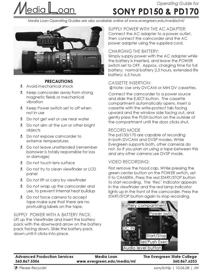 Sony PD150 operating guide