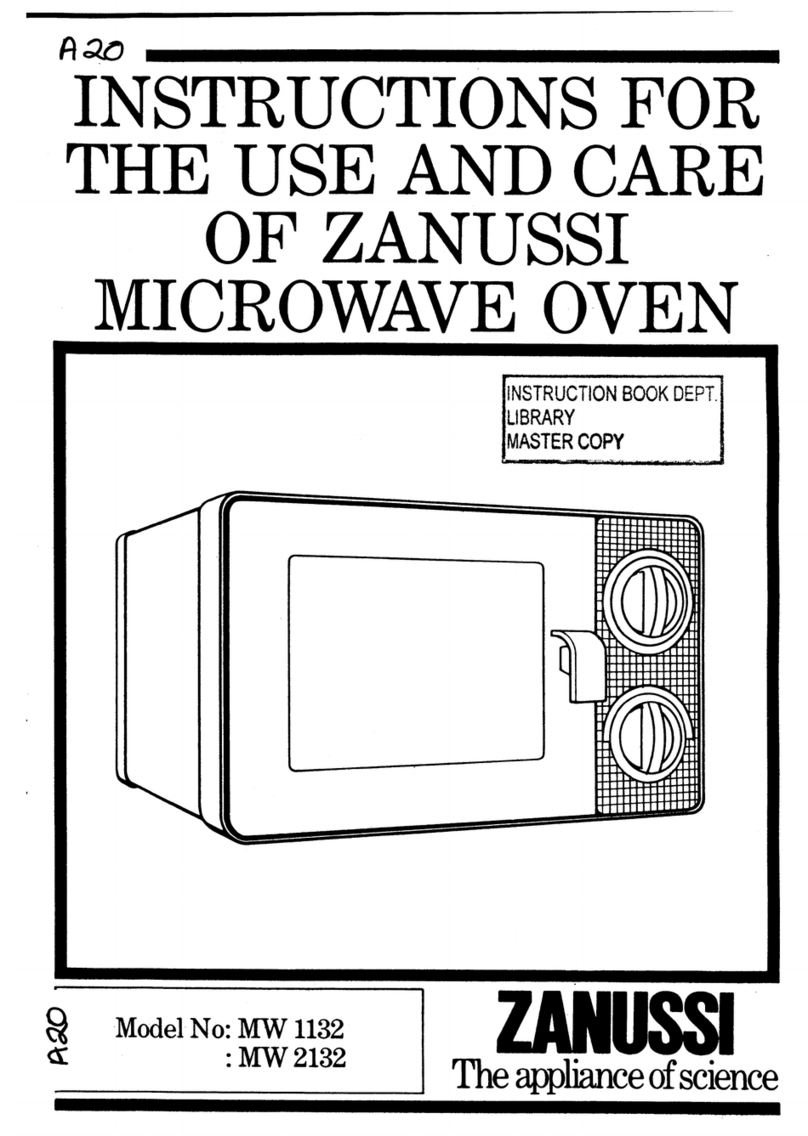 Zanussi MW 1132 Assembly instructions Zanussi MW 1132 Assembly instructions