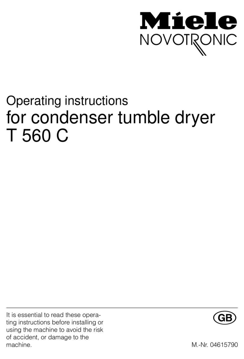 Miele Novotronic T 560 C operating instructions