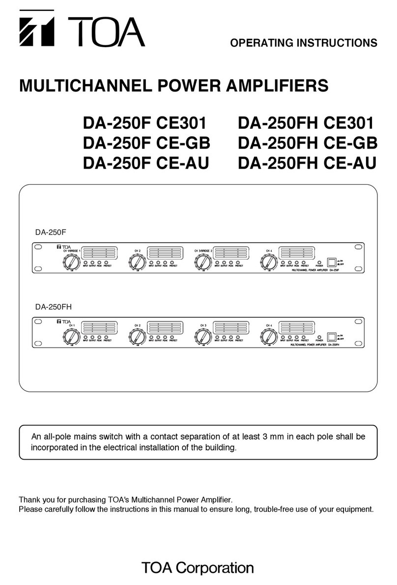 Toa DA-250F CE301 operating instructions Toa DA-250F CE301 operating instructions