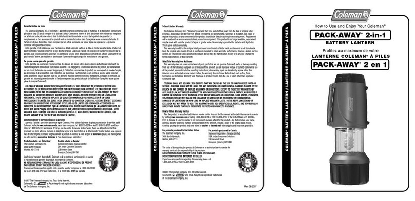 Coleman PACK-AWAY How to use and enjoy