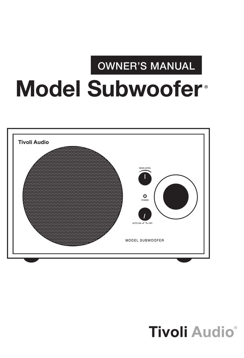 Tivoli Audio Subwoofer owner's manual