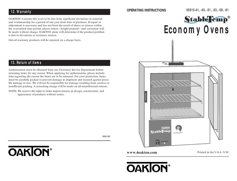 Oakton StableTemp User manual