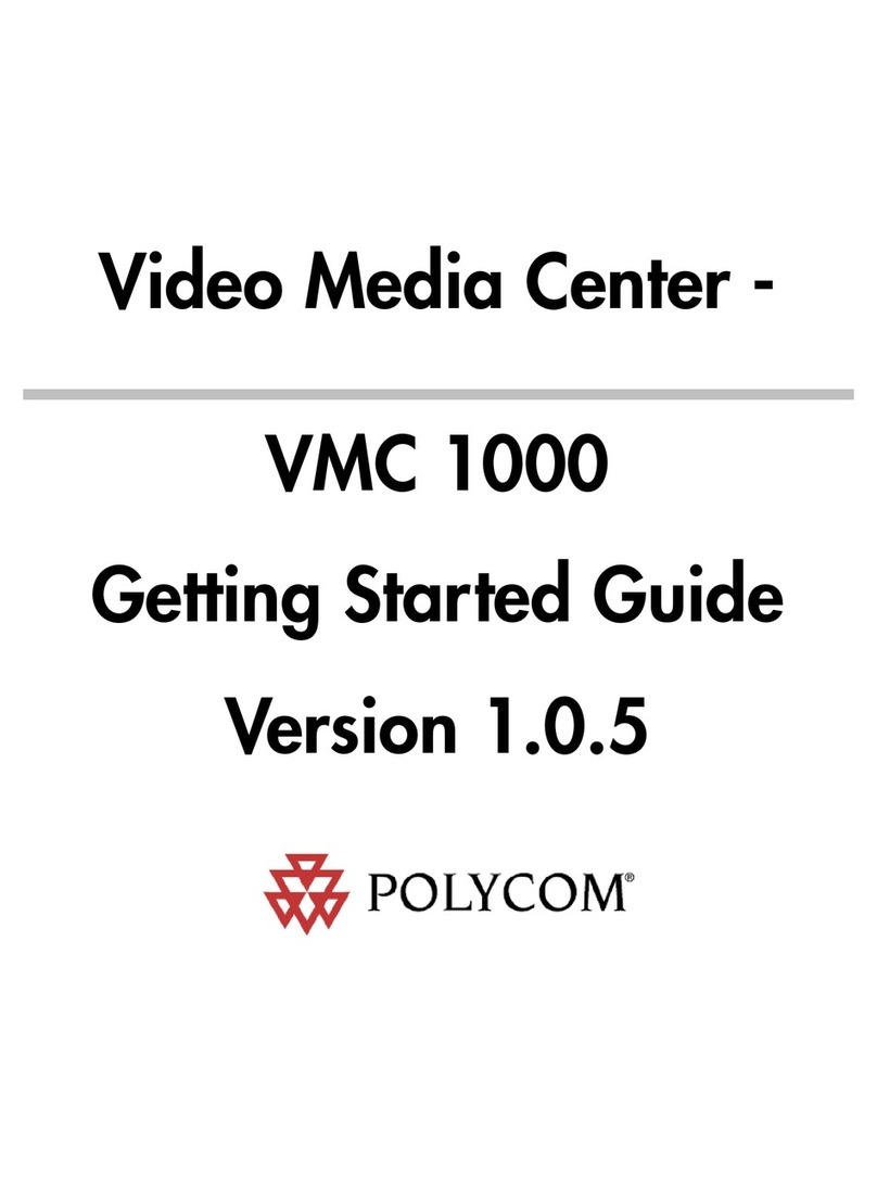 Polycom Video Media Center VMC 1000 User manual Polycom Video Media Center VMC 1000 User manual