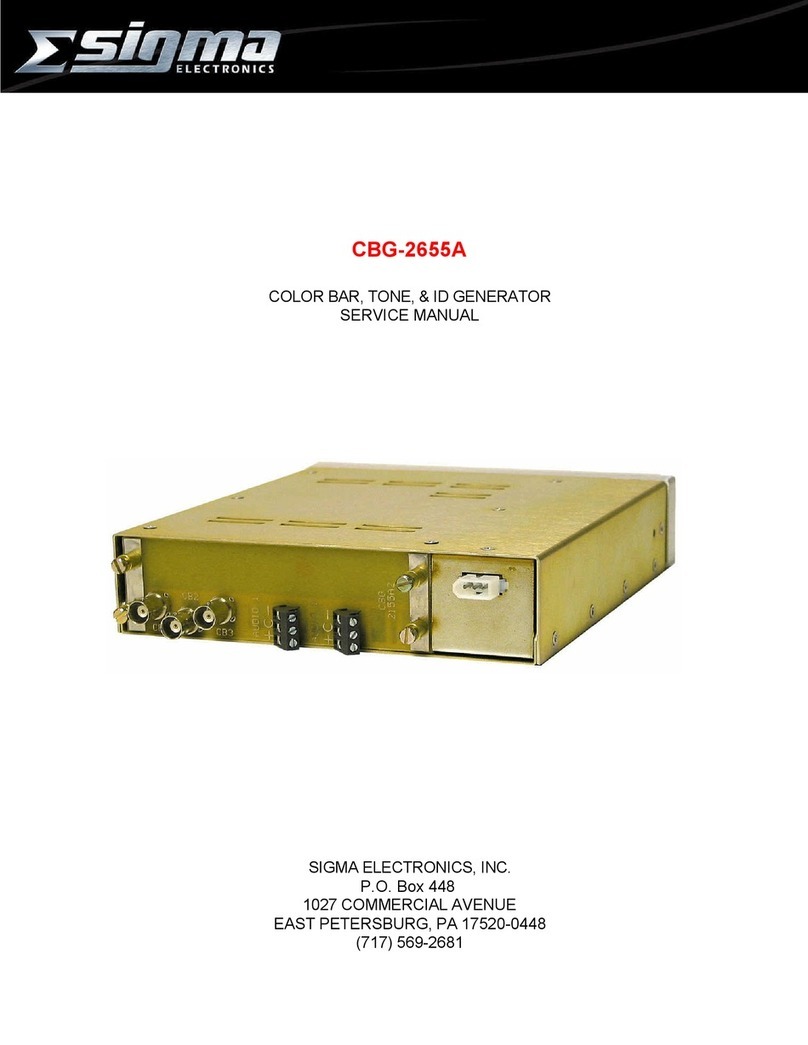 Sigma CBG-2655A Service manual