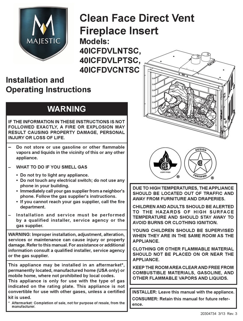 Majestic 40ICFDVLNTSC Installation and operating instructions