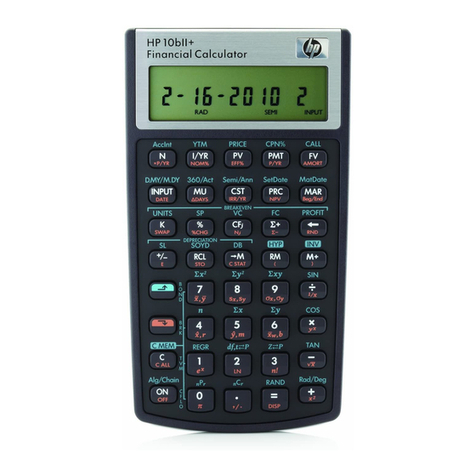 HP 10bII+ User manual