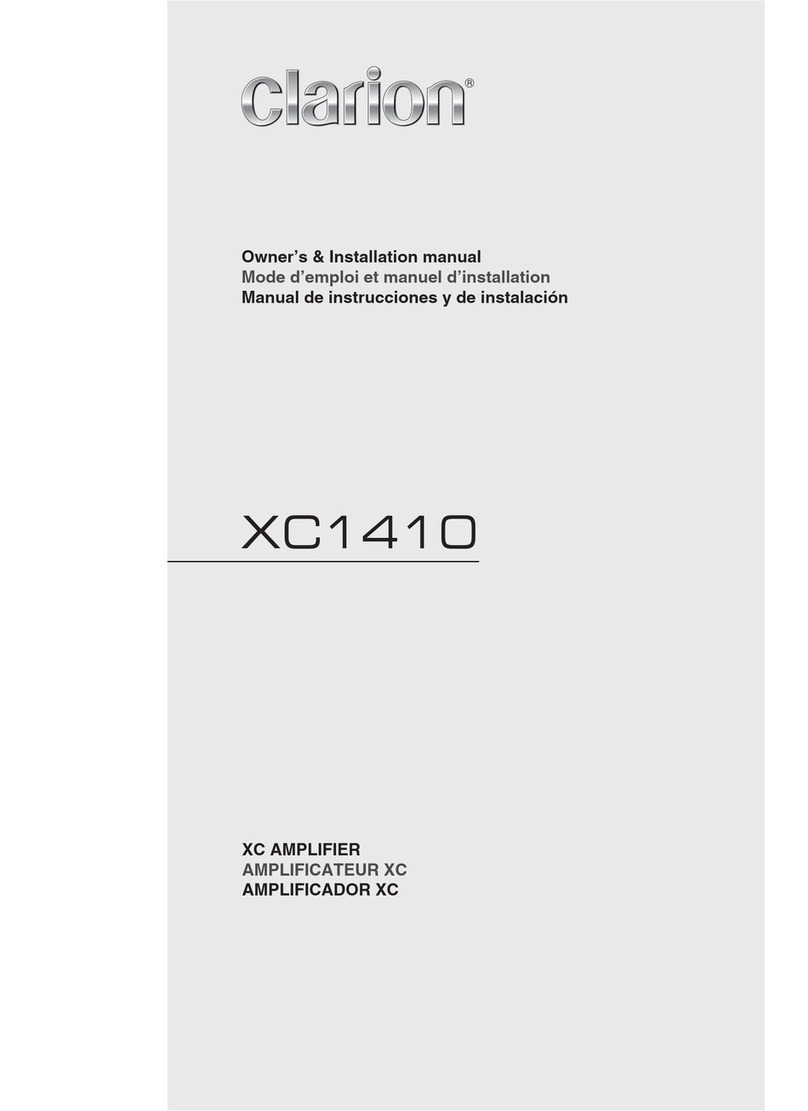 Clarion XC1410 Quick start guide