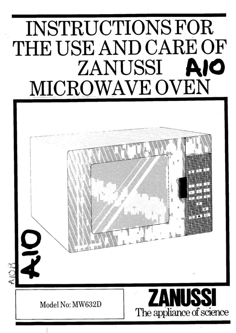 Zanussi MW632D Instructions for use and care