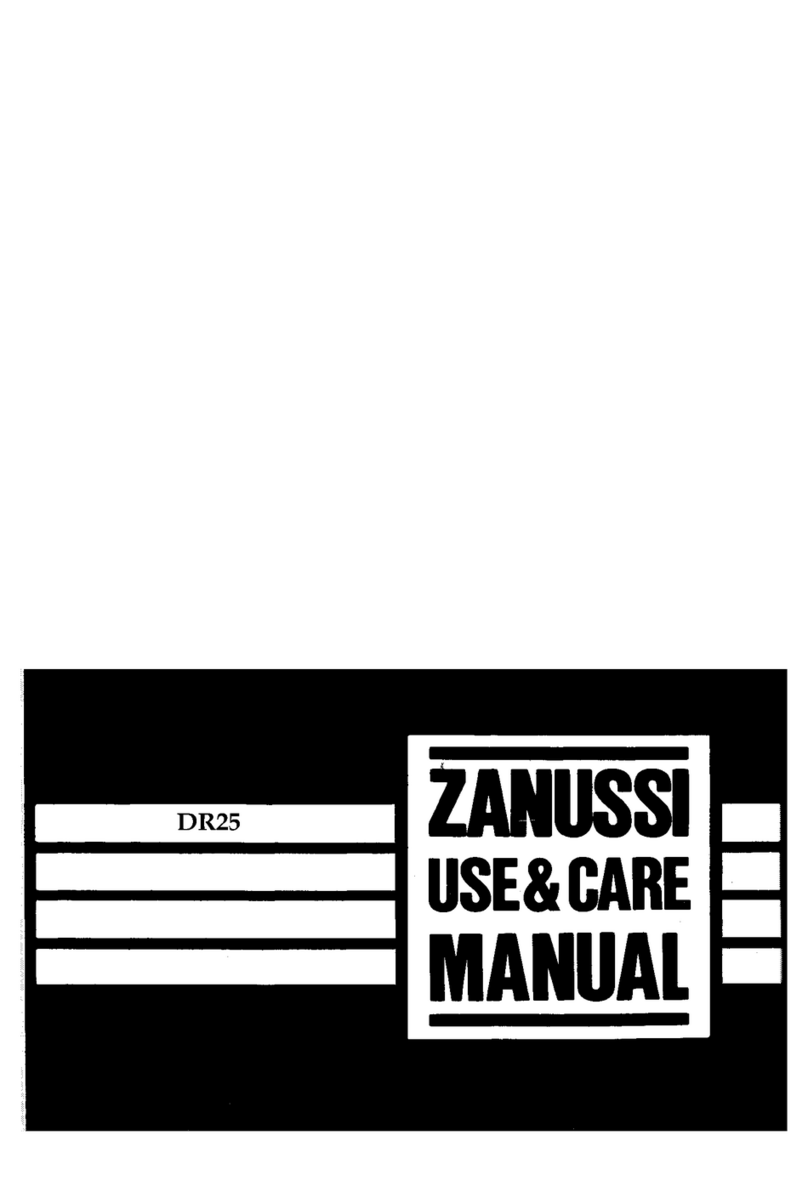 Zanussi DR25 User manual Zanussi DR25 User manual