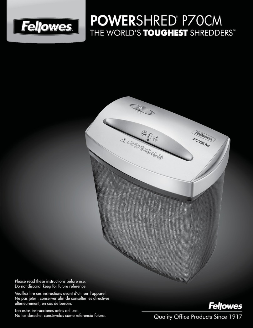Fellowes POWERSHRED P70CM instructions