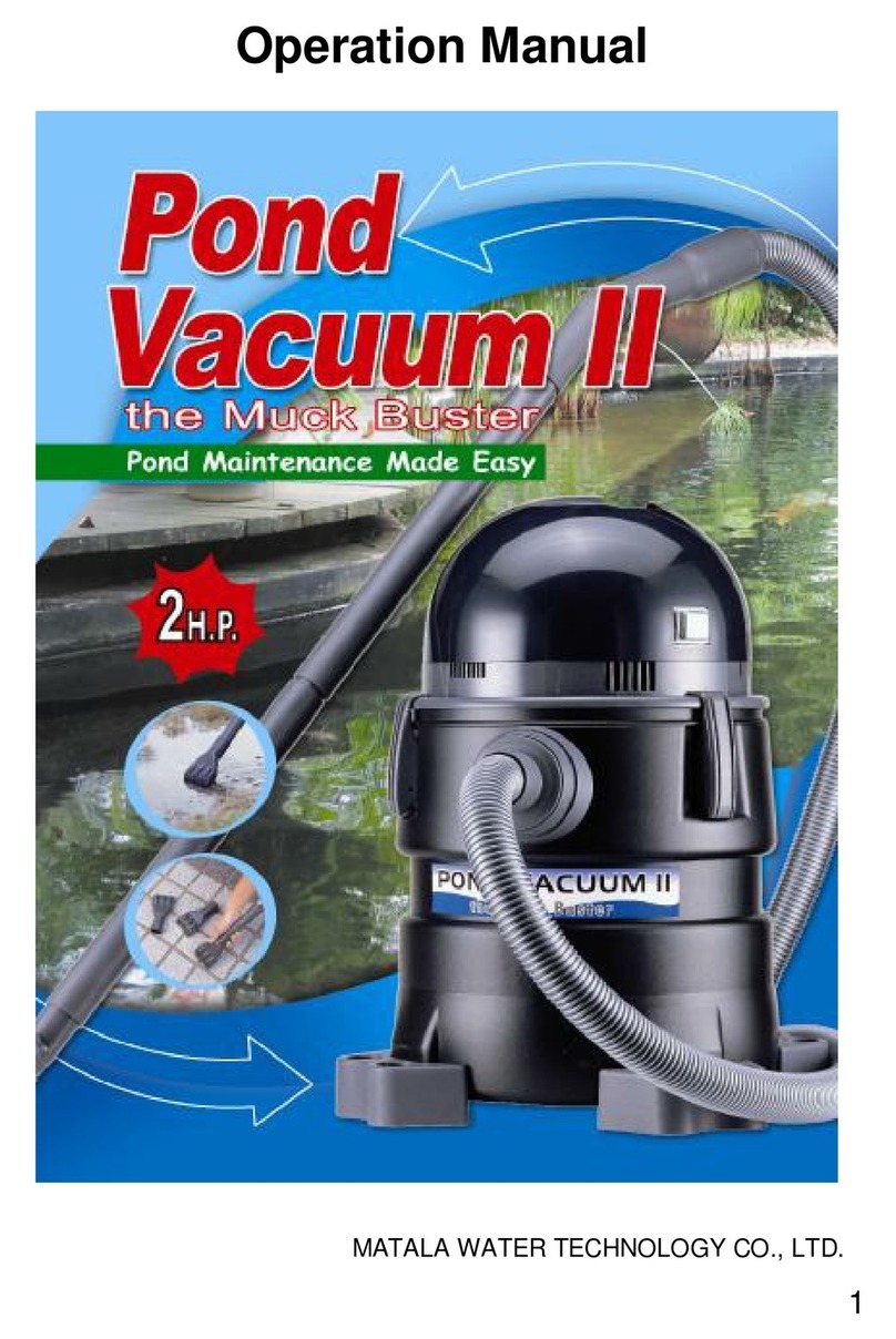 MATALA WATER TECHNOLOGY Pond Vacuum II Operation manual