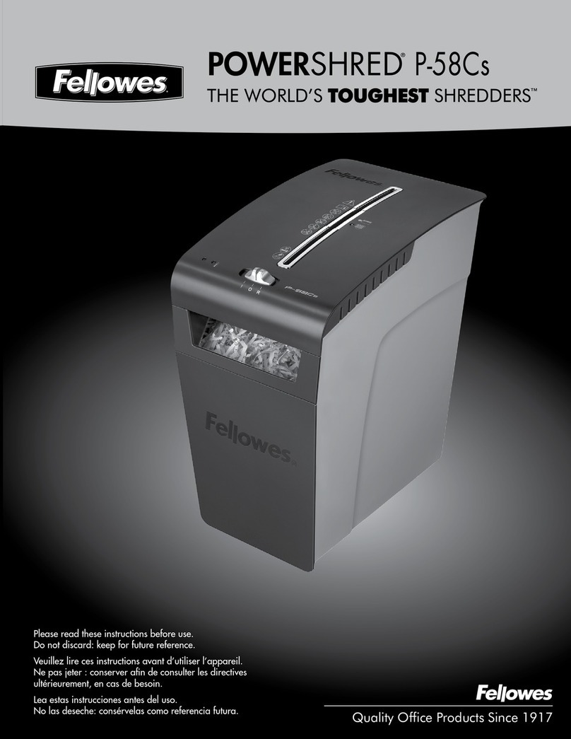 Fellowes POWERSHRED P-58Cs instructions