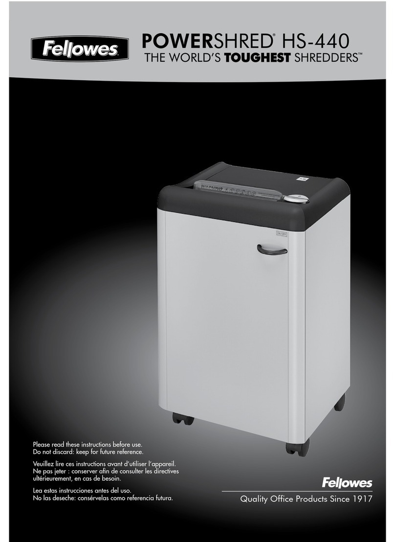 Fellowes POWERSHRED HS-440 quick guide