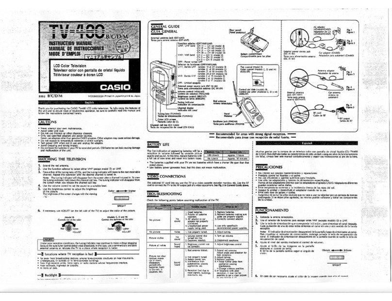 Casio TV-480 instruction manual