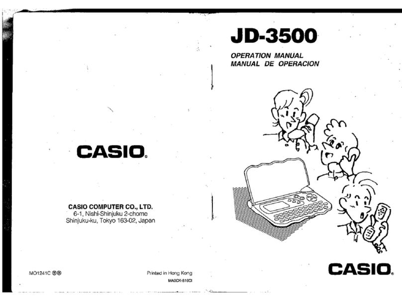 Casio JD-3500 User manual