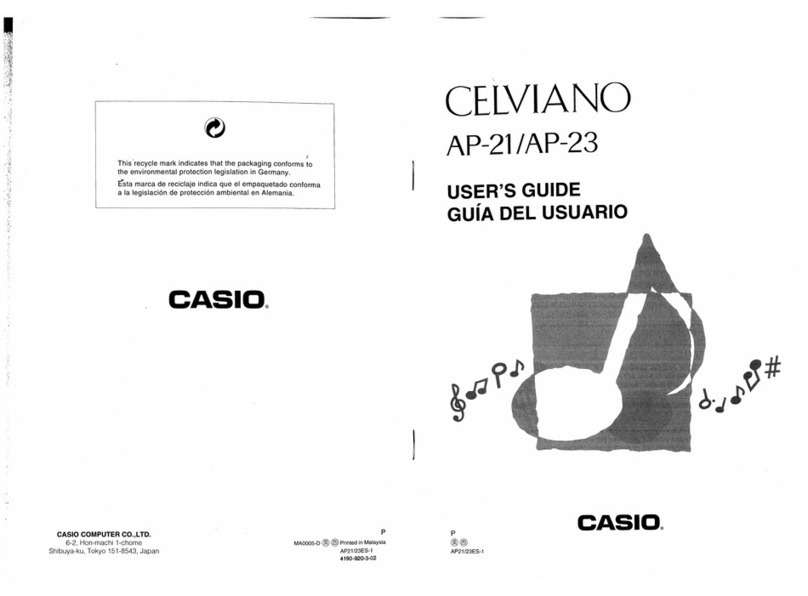Casio Celviano AP-21 User manual