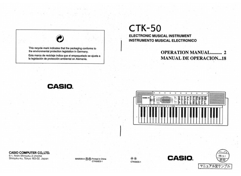 Casio CTK-50 User manual Casio CTK-50 User manual