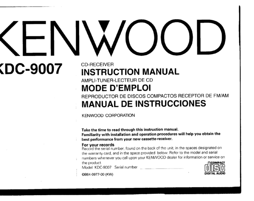 Kenwood KDC-9007 instruction manual