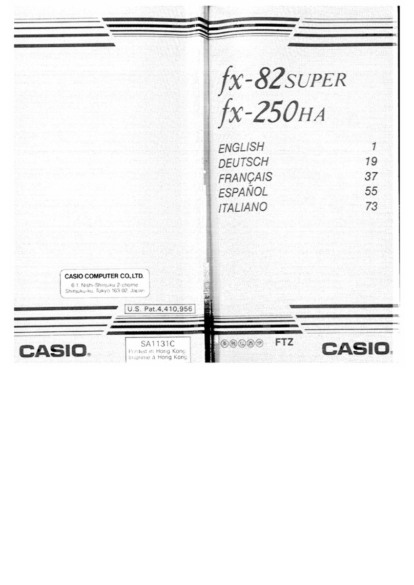Casio FX-82SUPER User manual