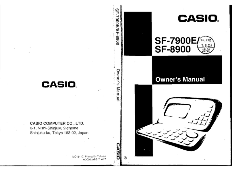 Casio SF-7900E User manual