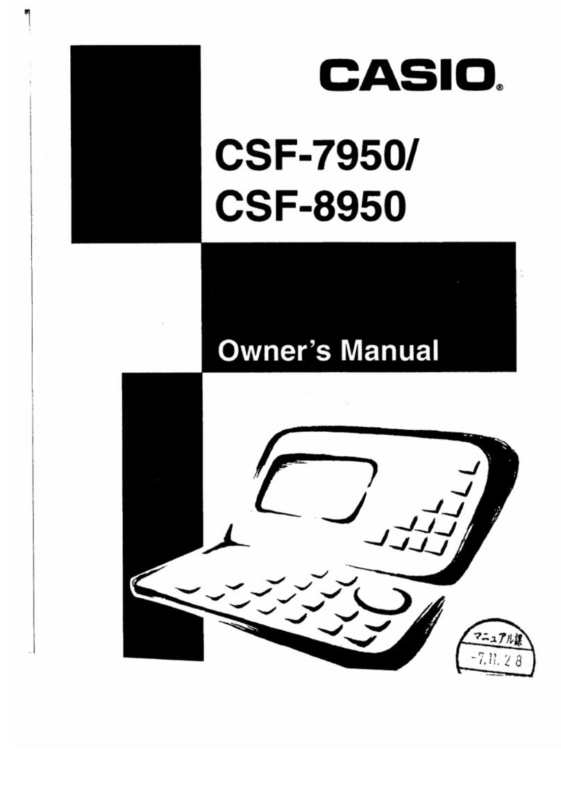 Casio CSF-7950 User manual