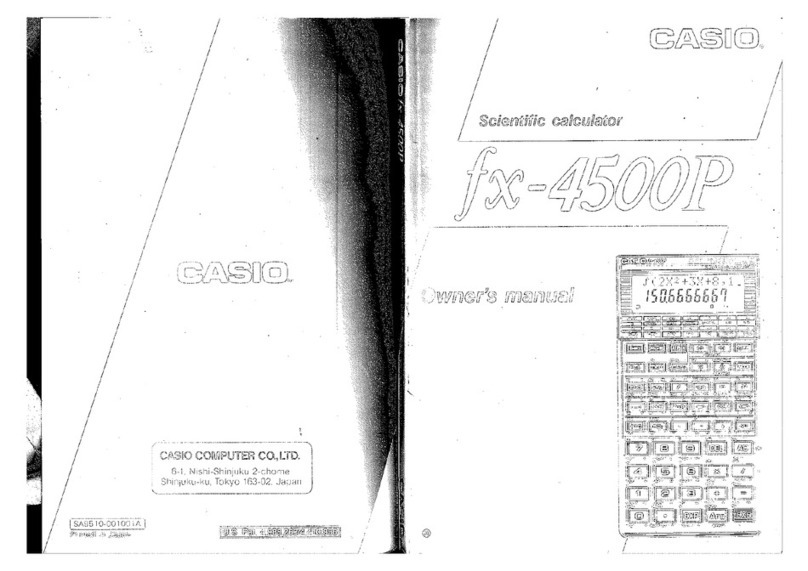 Casio fx-4500P User manual Casio fx-4500P User manual