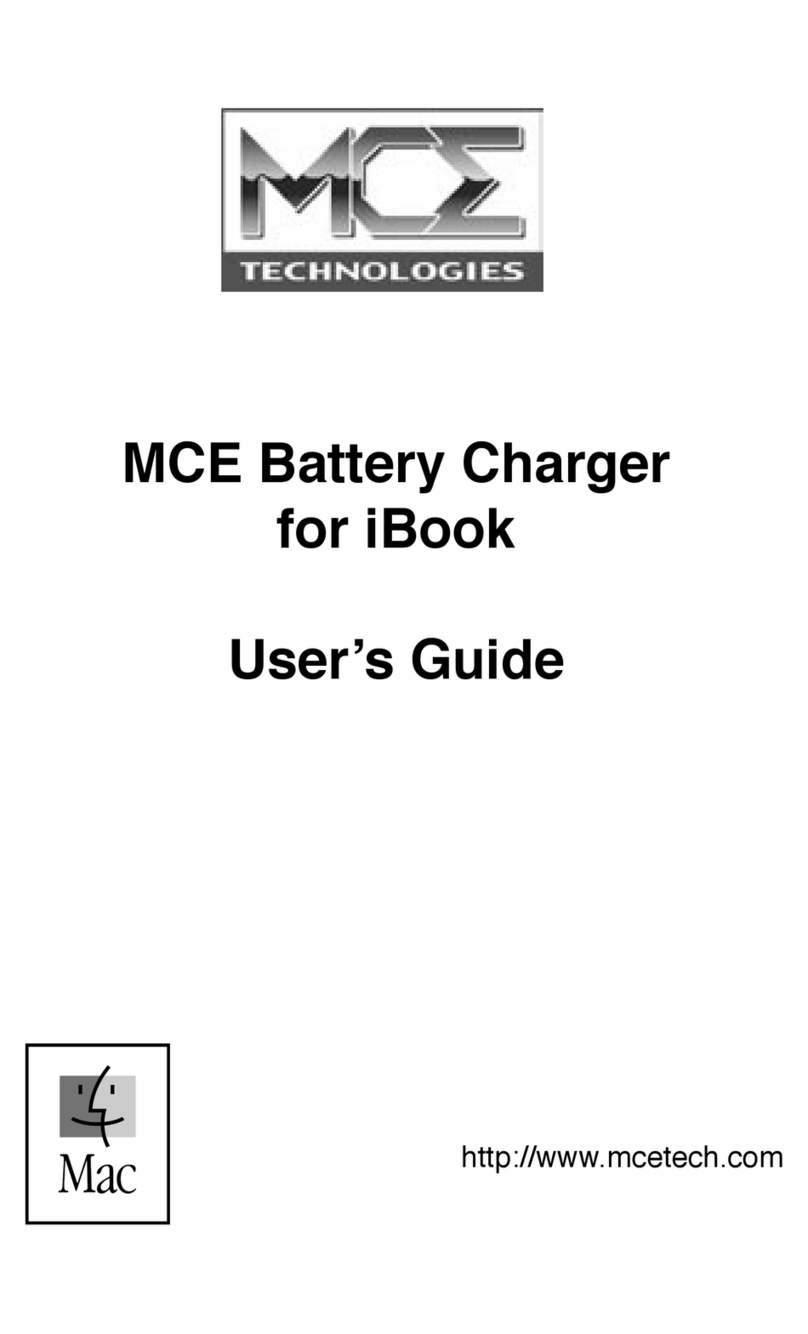 MCE Technologies Battery Charger for iBook user guide