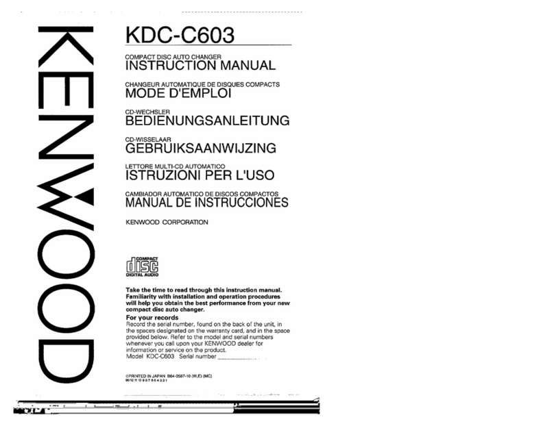 Kenwood KDC-C603 instruction manual