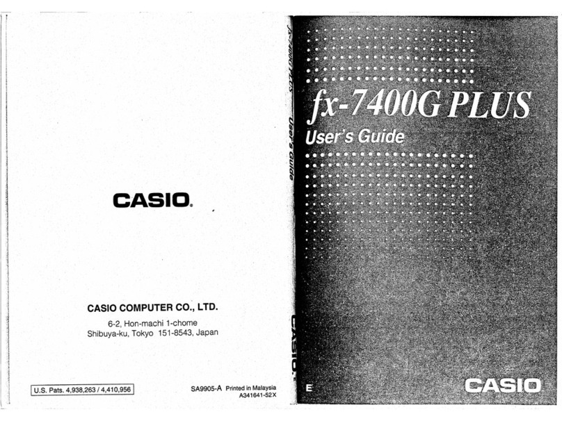 Casio fx-7400G PLUS User manual Casio fx-7400G PLUS User manual