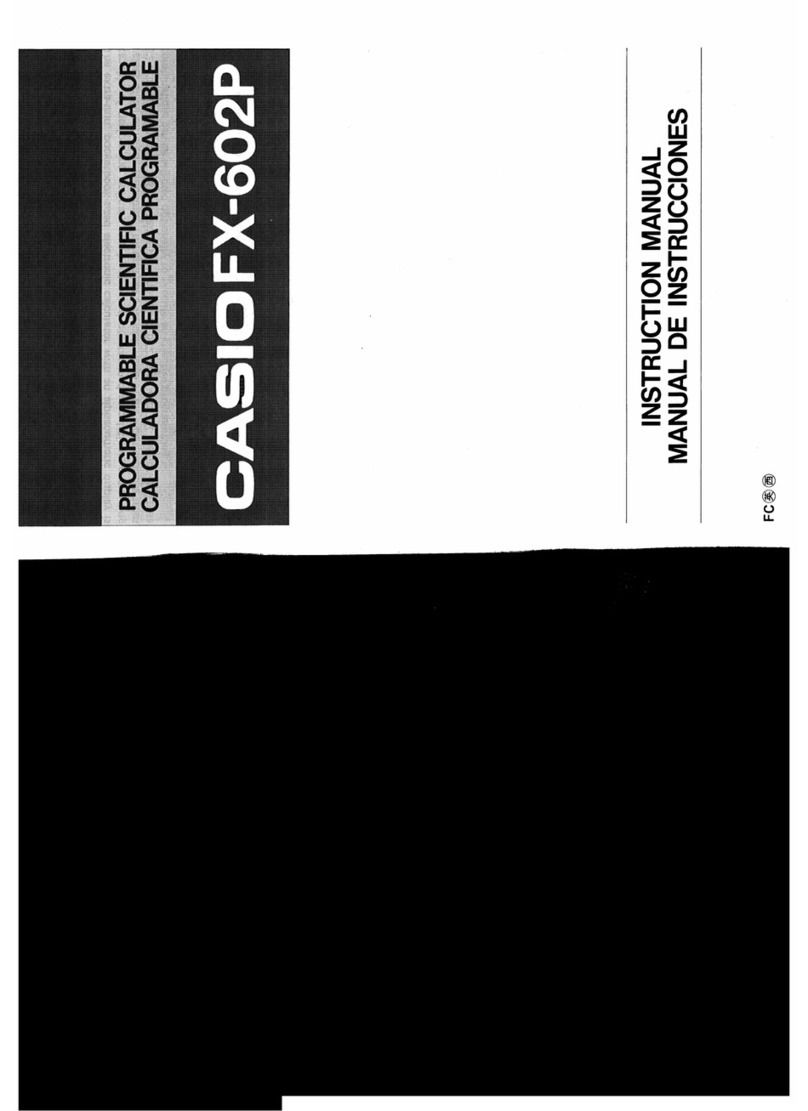 Casio FX-602P User manual