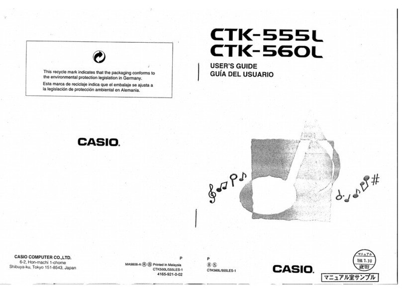Casio CTK-555L User manual