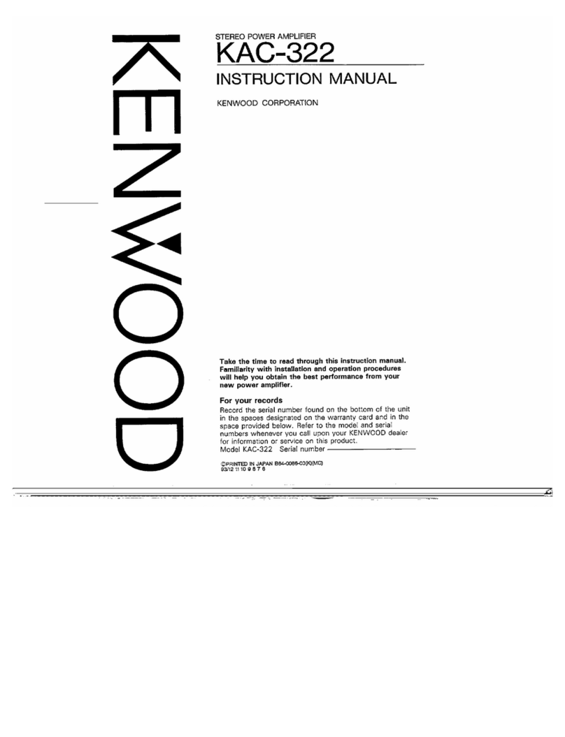Kenwood KAC-322 instruction manual