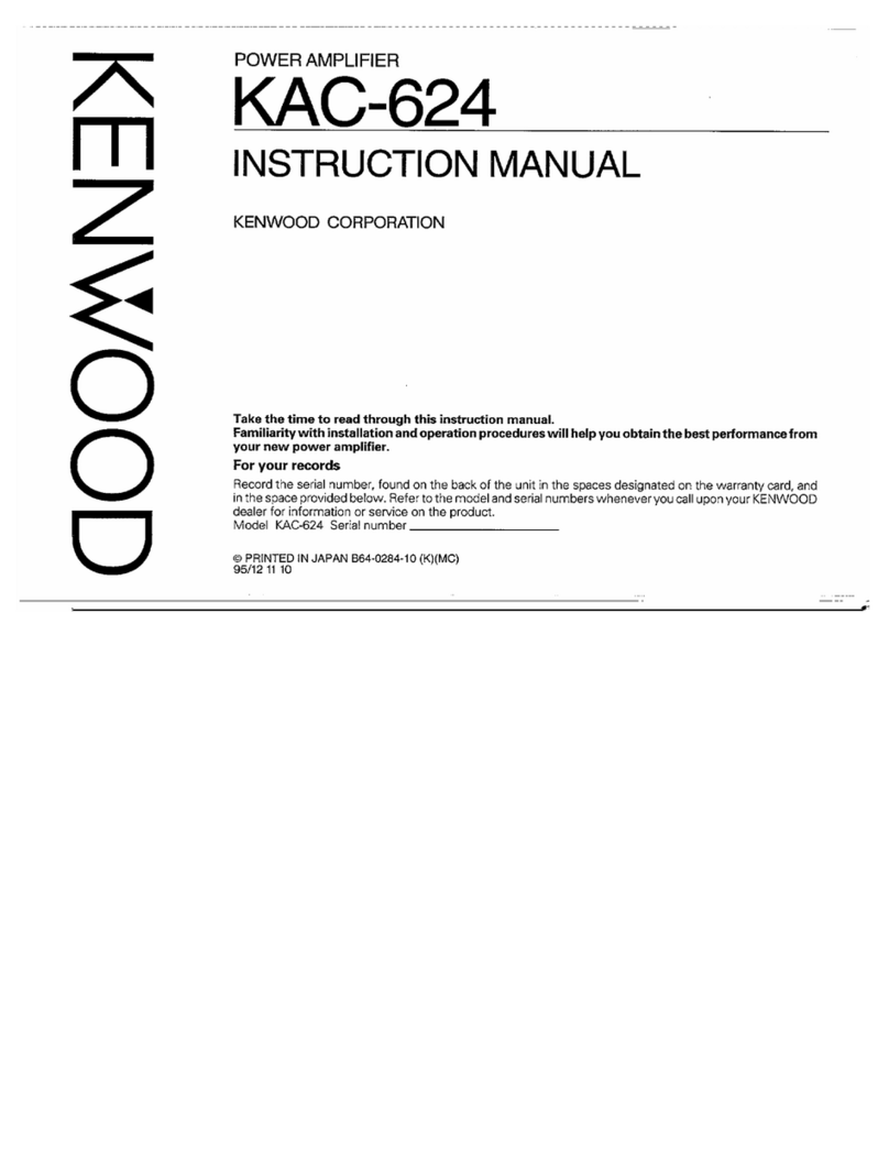 Kenwood KAC-624 User manual Kenwood KAC-624 User manual