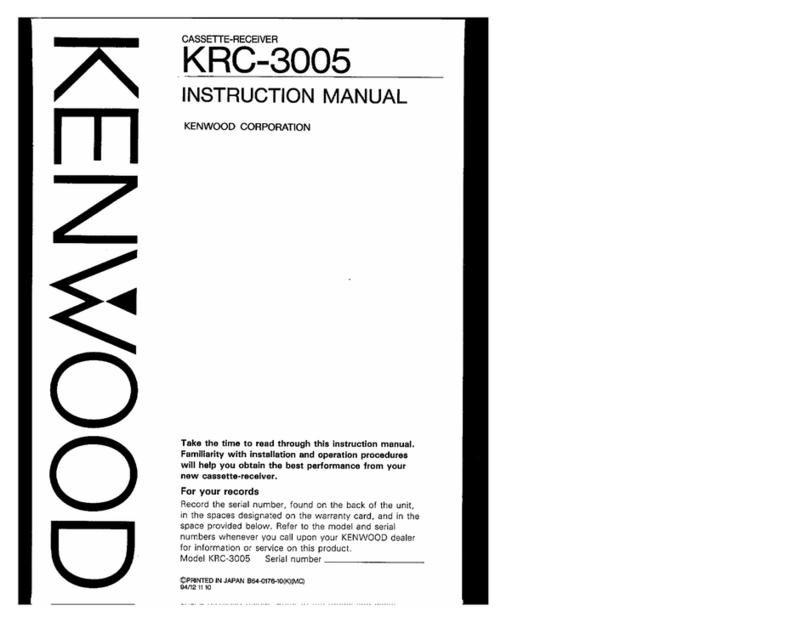 Kenwood KRC-3005 User manual