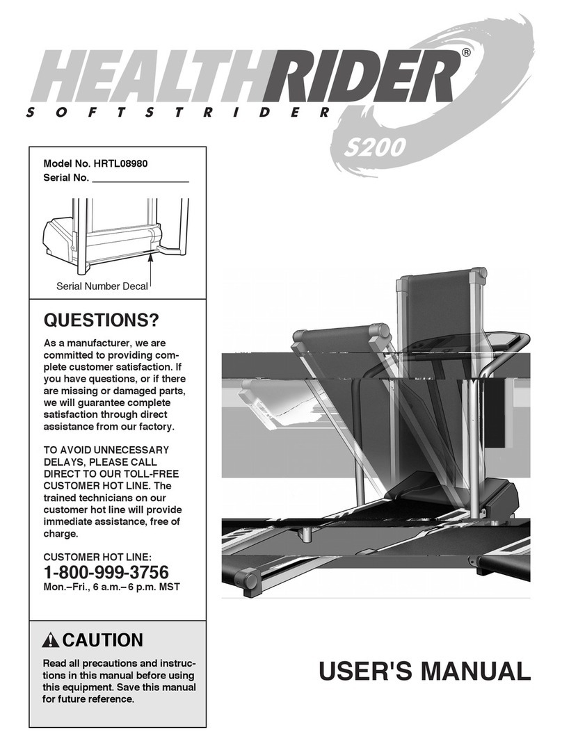 HEALTH RIDER SoftRider S200 HRTL08980 User manual