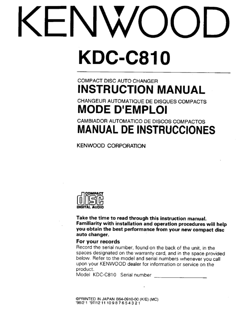 Kenwood KDC-C810 instruction manual