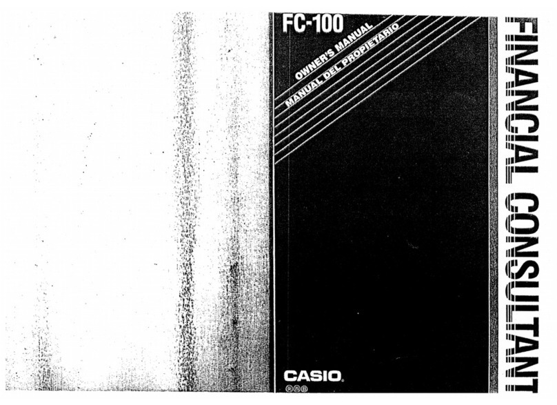 Casio Financial Consultant FC-100 User manual Casio Financial Consultant FC-100 User manual