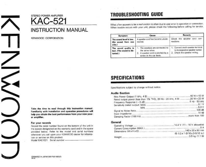 Kenwood KAC-521 instruction manual