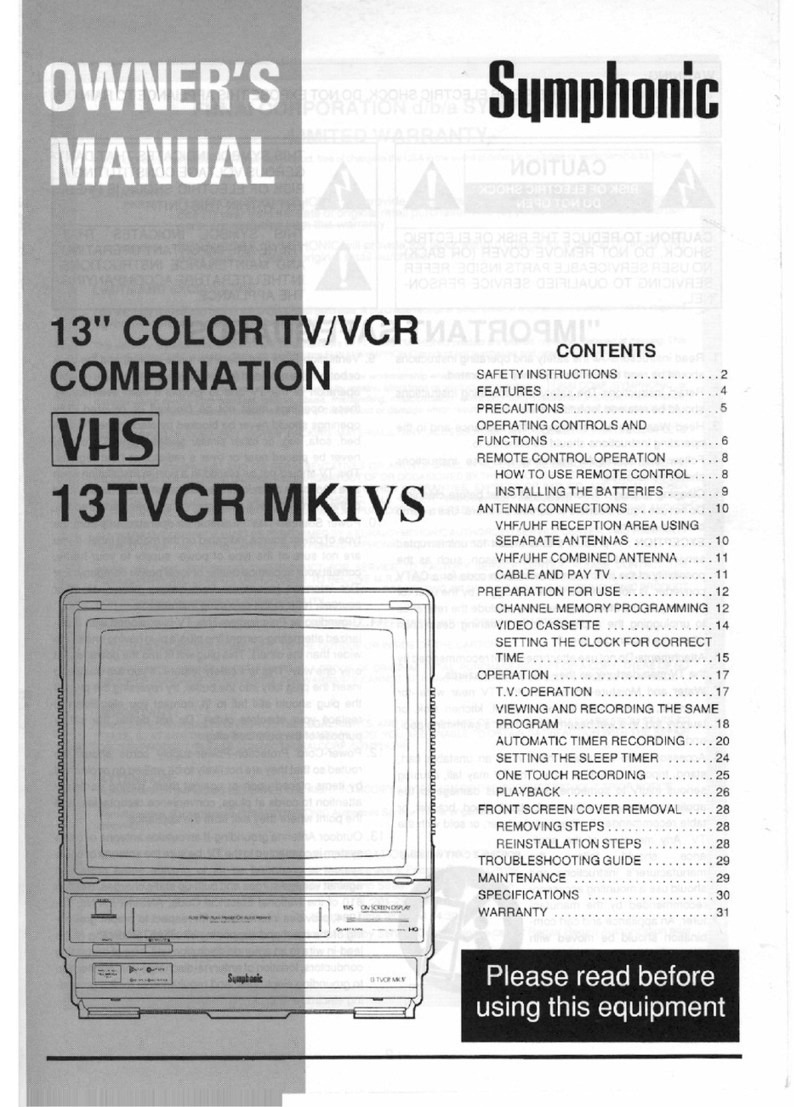 Symphonic Symphonic 13TVCR MK IV S User manual Symphonic Symphonic 13TVCR MK IV S User manual