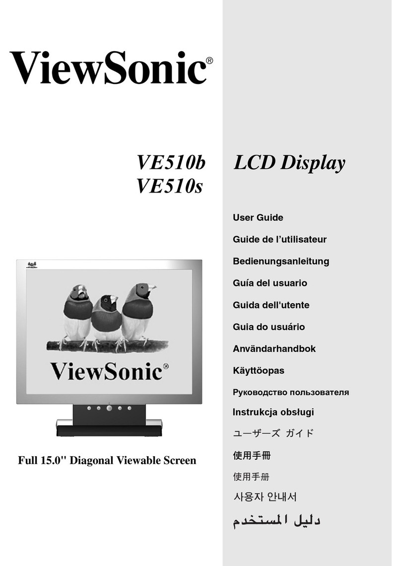 ViewSonic VE510B - 15" LCD Monitor User manual