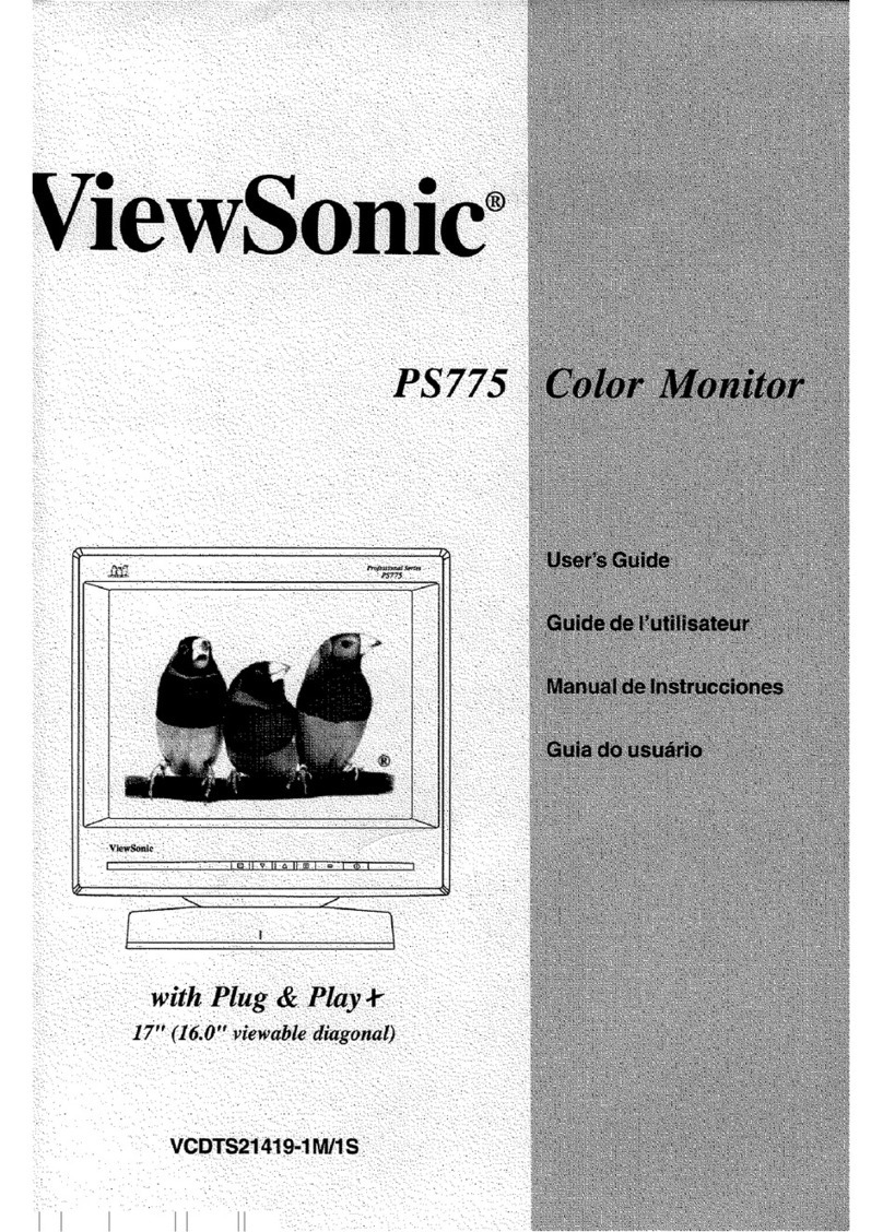 ViewSonic PS775 - 17" CRT Display User manual