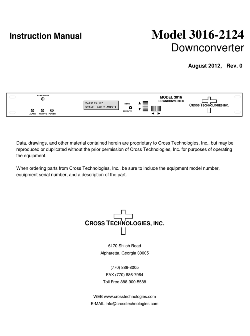 Cross Technologies 3016-2124 User manual