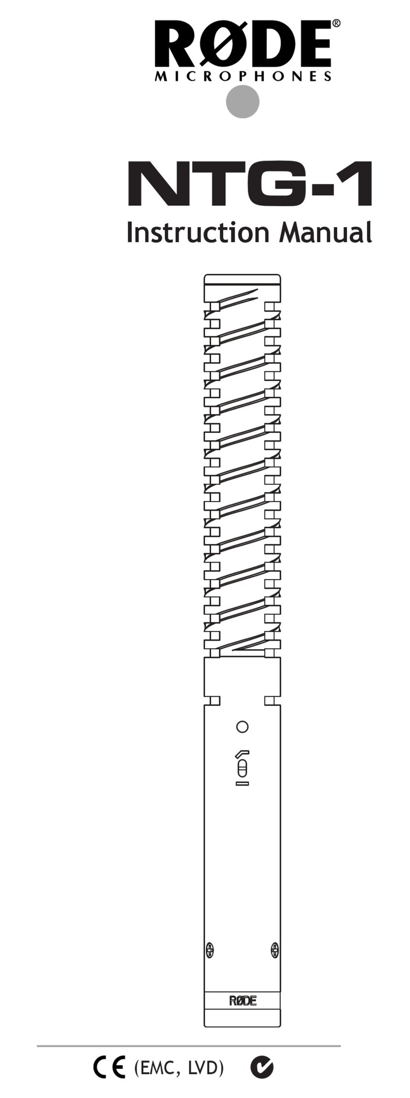 RODE Microphones NTG-1 User manual RODE Microphones NTG-1 User manual