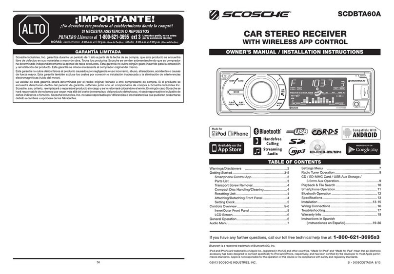 Scosche SCDBTA60A Owner's manual & installation guide
