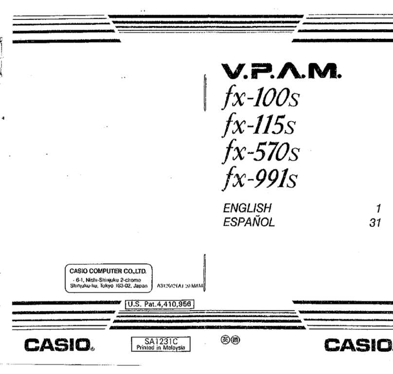 Casio V.P.A.M. fx-100s User manual