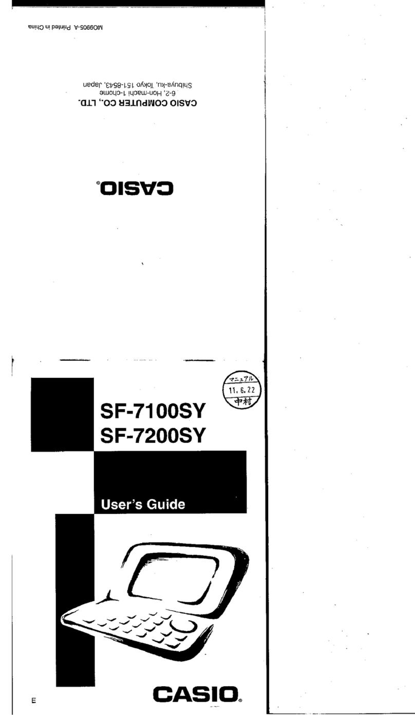 Casio SF-7100SY User manual Casio SF-7100SY User manual