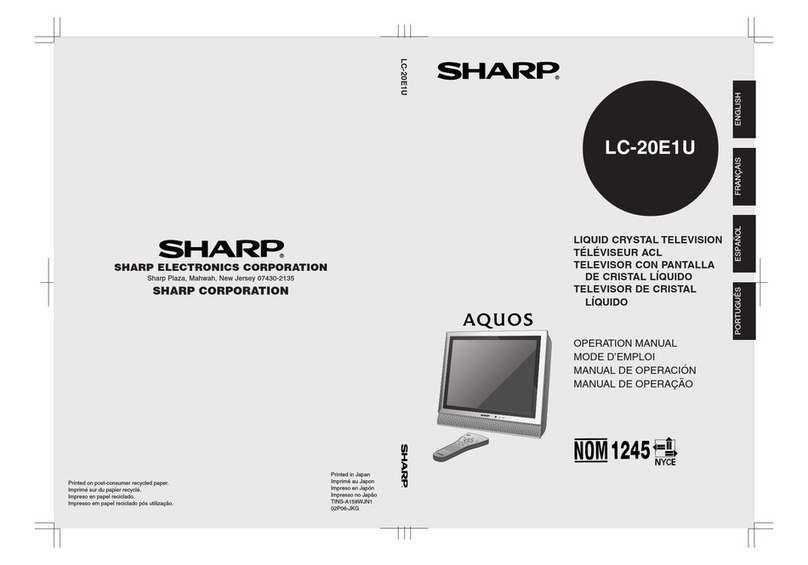Sharp Aquos LC 20E1U User manual