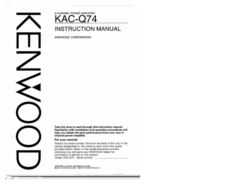 Kenwood KAC-Q74 User manual