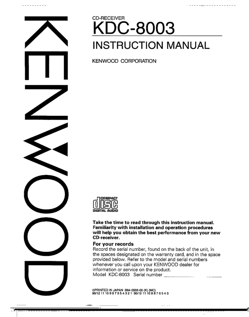 Kenwood KDC-8003 instruction manual